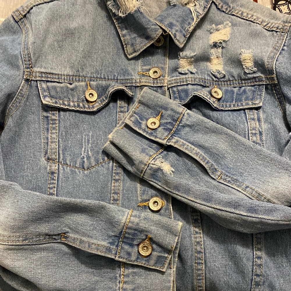 Paper Racine Women’s Distressed Jean Jacket - Picture 8 of 8